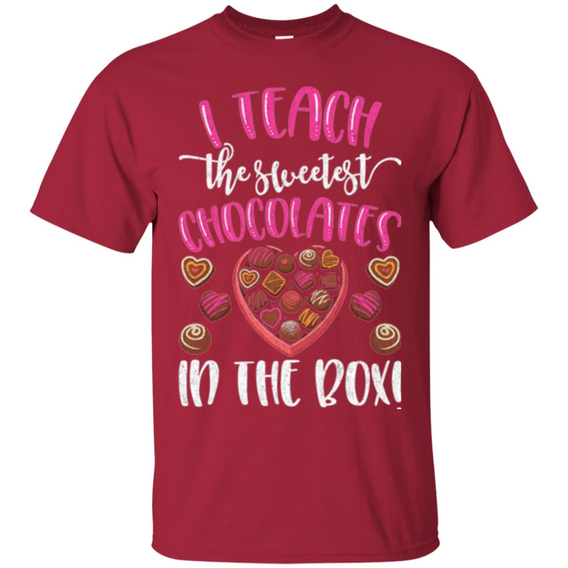 Valentines Day T-shirt I Teach The Sweetest Chocolates In The Box Cardinal