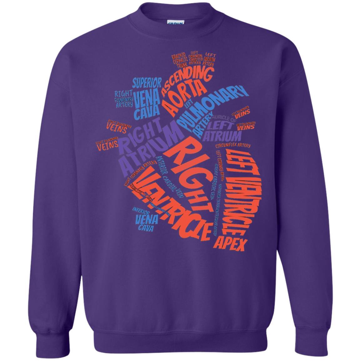 Anatomical Heart T-shirt Purple