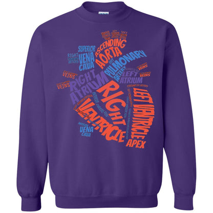 Anatomical Heart T-shirt Purple