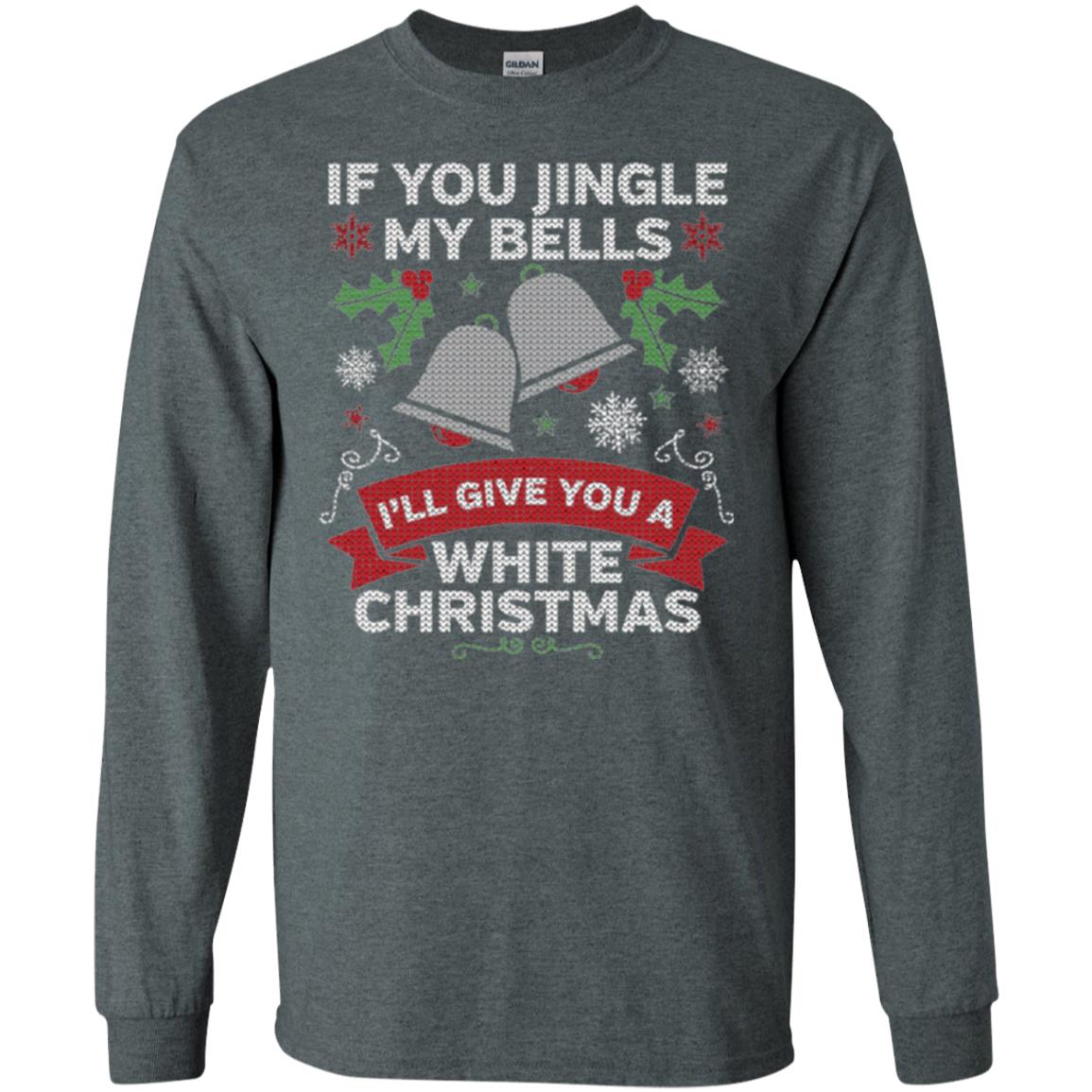 Christmas T-shirt If You Jingle My Bells Dark Heather