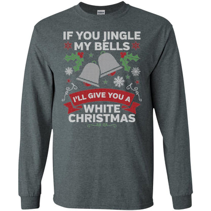 Christmas T-shirt If You Jingle My Bells Dark Heather