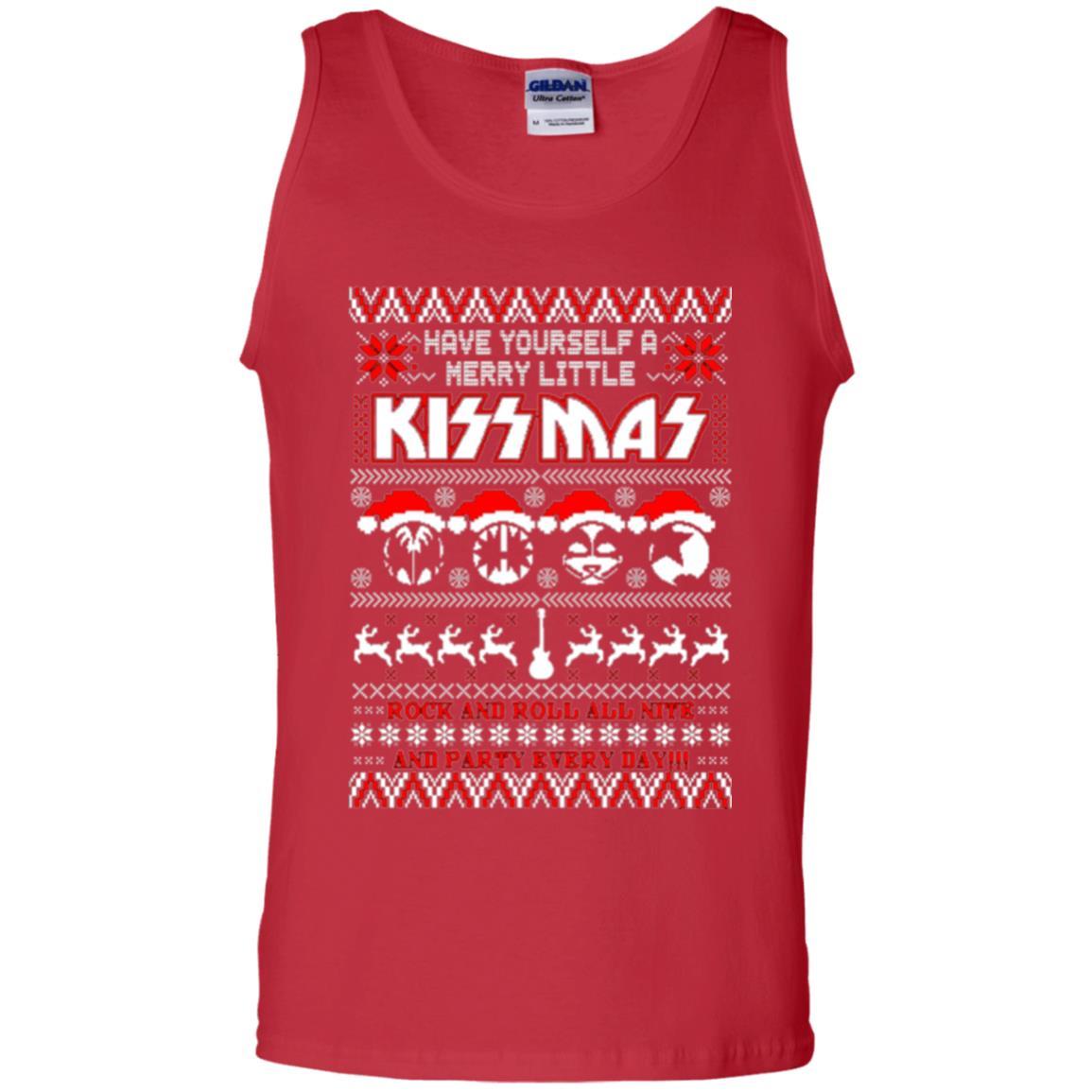 Christmas T-shirt Have Yourself A Merry Little Kissmas Red