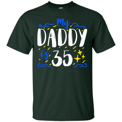 My Daddy Is 35 35th Birthday Daddy Shirt For Sons Or Daughters Forest
