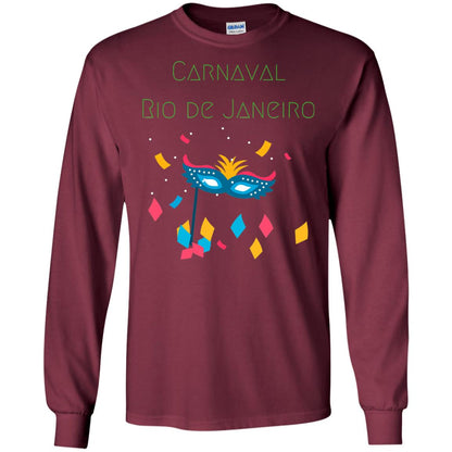 Mardi Gras T-shirt Rio Carnival Carnaval Rio De Janeiro Brazil Maroon