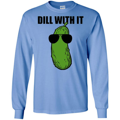 Funny Pickle T-shirt Dill With It Carolina Blue
