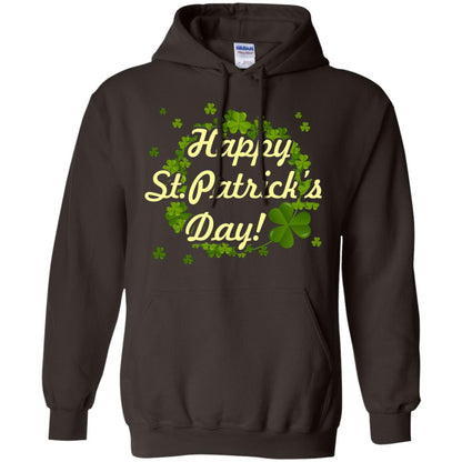 Happy St.patricks Day Shamrocks T-shirt Dark Chocolate