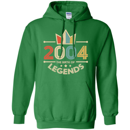 Brithday T-shirt Vintage 2004 The Birth Of Legends Irish Green