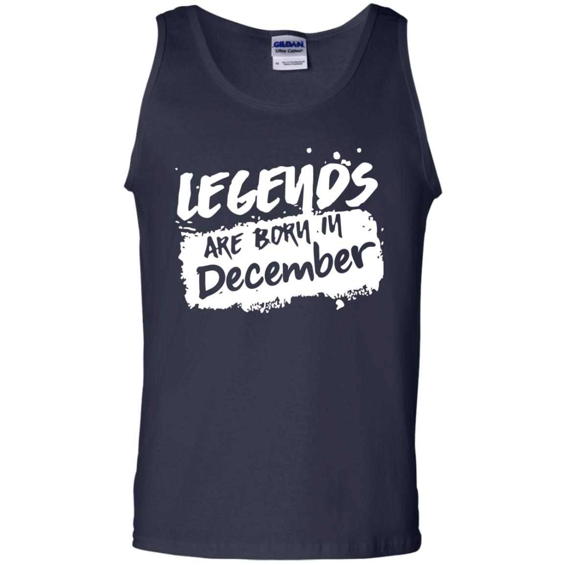 December Birthday Shirt Legends Are Born In December Navy