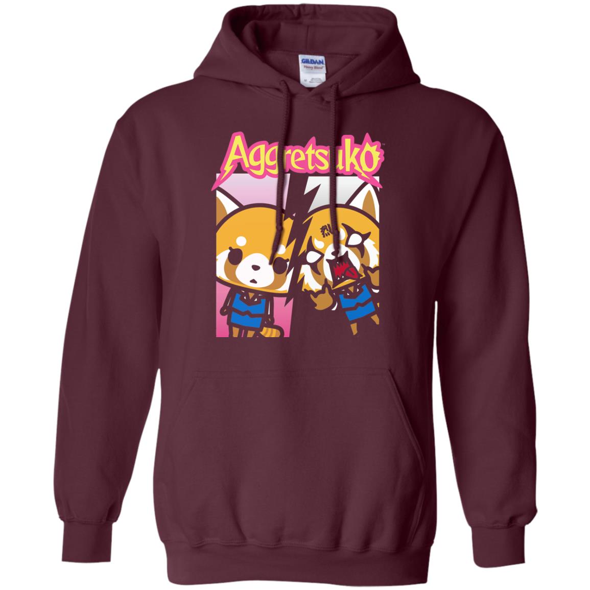 Aggretsuko Split Personality T-shirt Maroon