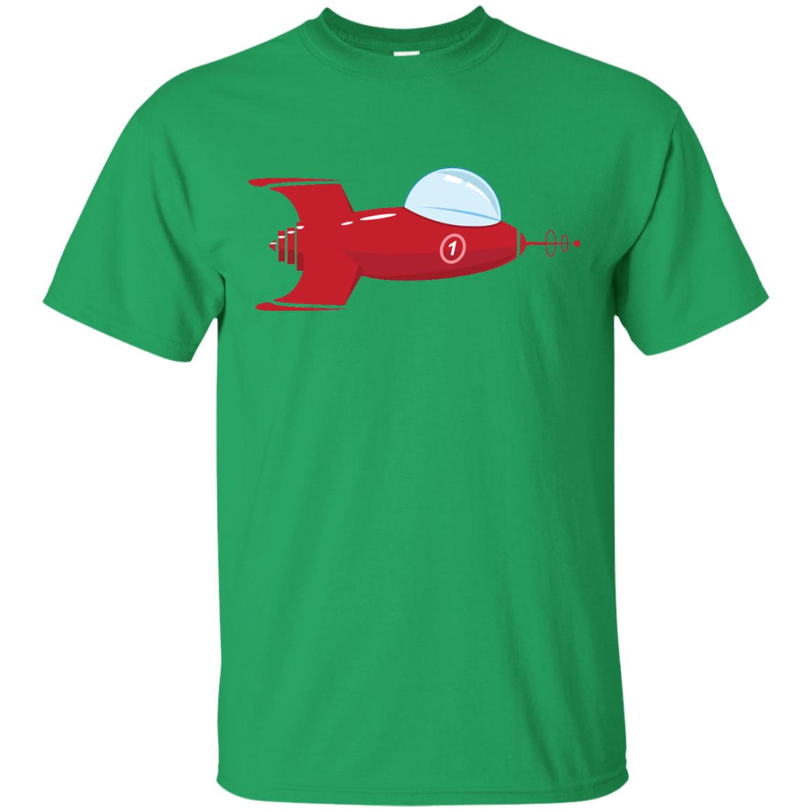 Vintage Spaceship Video Game Gamer T-shirt Irish Green