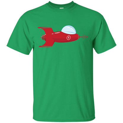Vintage Spaceship Video Game Gamer T-shirt Irish Green