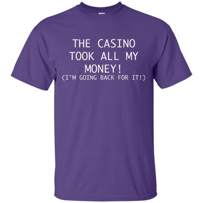 Gambler T-shirt The Casino Took All My Money Purple