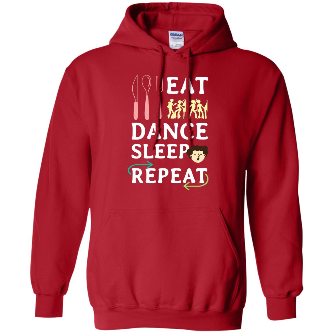 Eat Dance Sleep Repeat Dance Lover Shirt Red