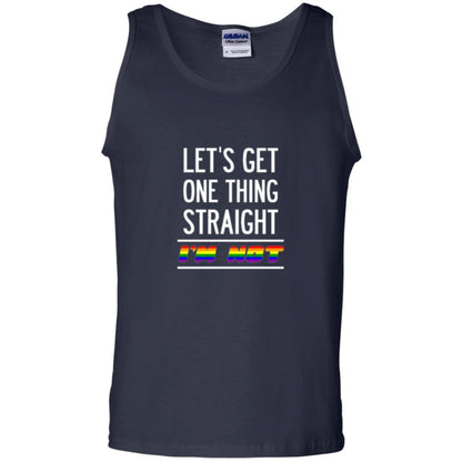 Lgbt T-shirt Let's Get One Thing Straight I'm Not Navy