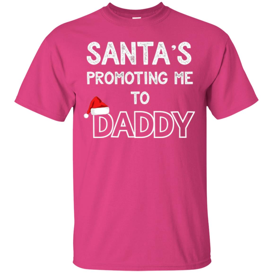 Pregnancy Announcement T-shirt Santa Promoting Me To Daddy Heliconia