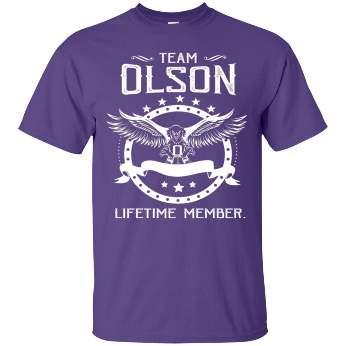 Family T-shirt Team Olson Lifetime Member Purple