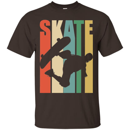 Skateboarder T-shirt Retro Vintage Dark Chocolate