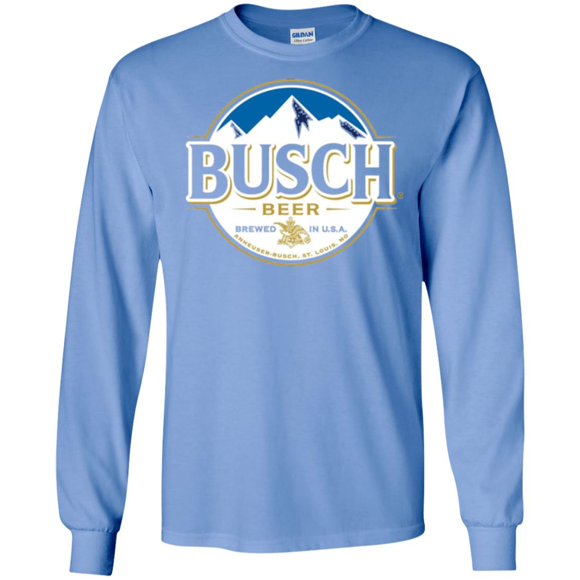 Beer Lovers T-shirt Busch Beer Carolina Blue