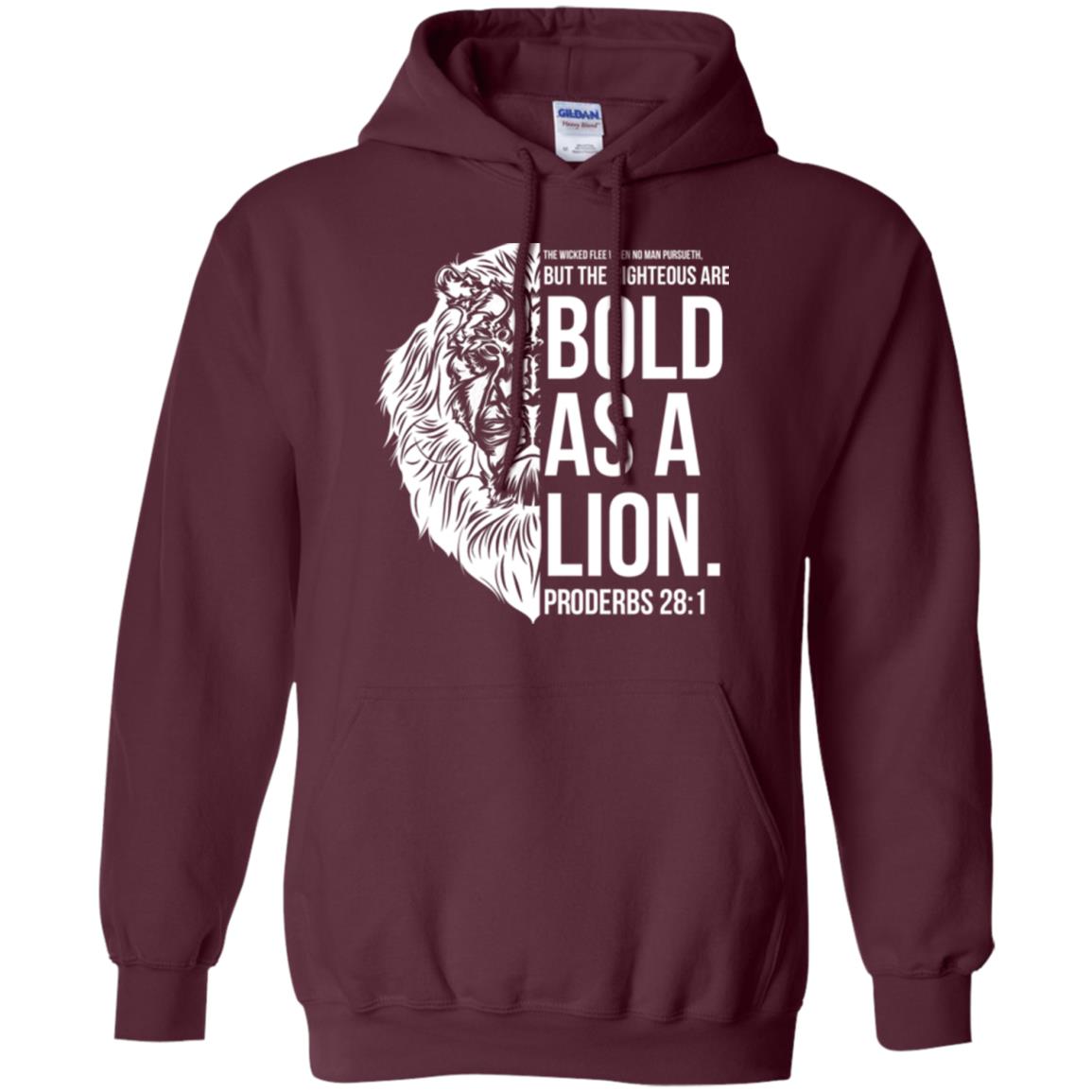 Christian T-shirt Bold As A Lion T-shirt Maroon
