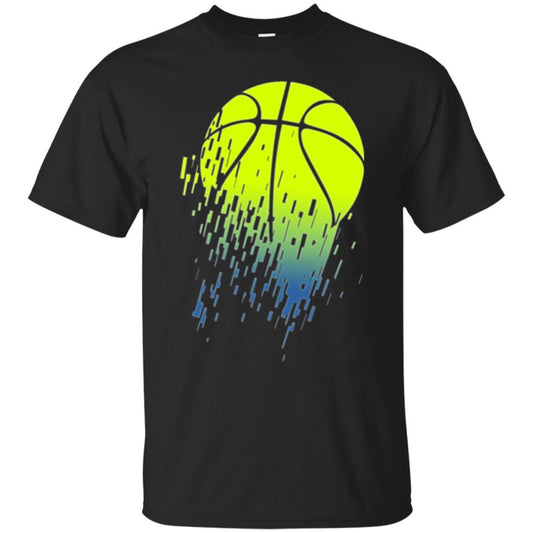 Basketball T-shirt Disintegrating Neon Green Black