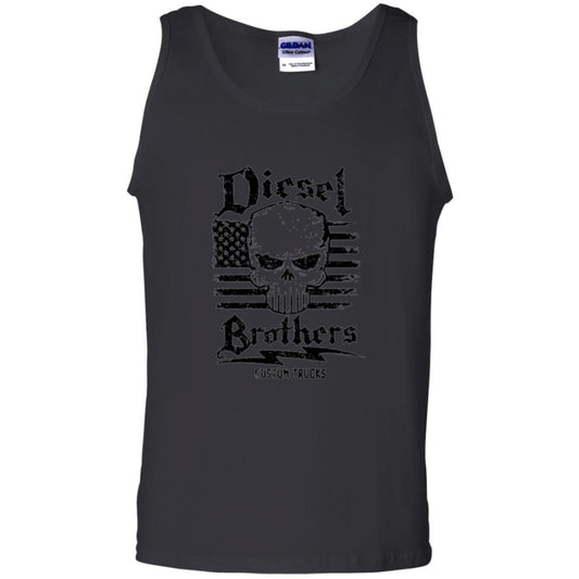 Diesel Brothers Custom Trucks Skull Usa Flag T-shirt Black