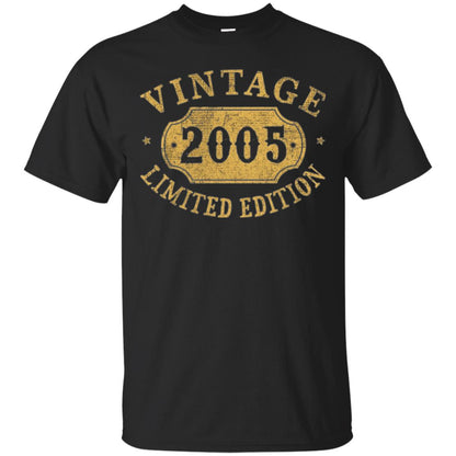 Brithday T-shirt Vintage 2005 Limited Edition Black