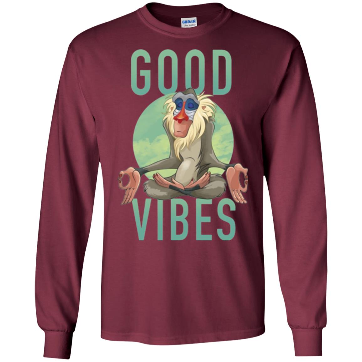 Rafiki Meditate Good Vibes T-shirt Maroon