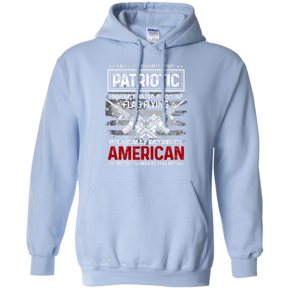 Politically Incorrect American Everyone Warned You About Military Shirt Light Blue