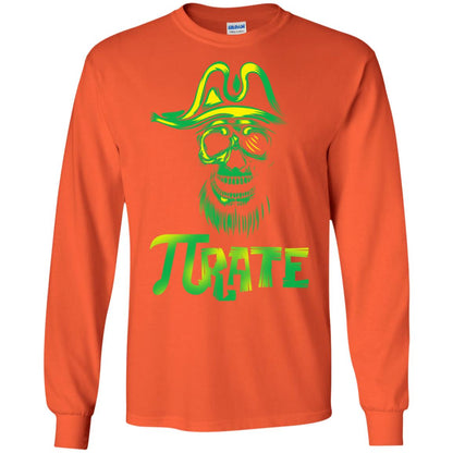 Pi Day T-shirt Funny Pirate Orange