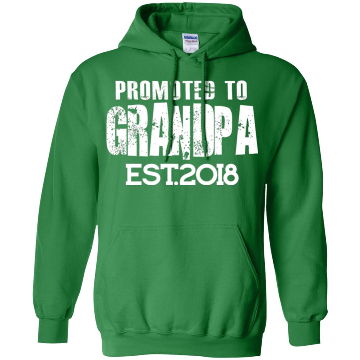 Papa T-shirt Promoted To Grandpa Est 2018 T-shirt Irish Green
