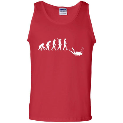 Diver T-shirt Evolution Of Man T-shirt Red