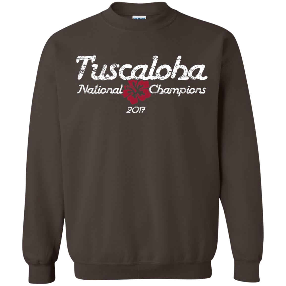 Football T-shirt Alabama Tuscaloha National Champions 2017 Dark Chocolate