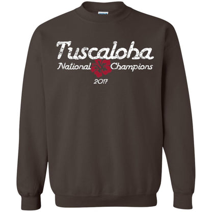 Football T-shirt Alabama Tuscaloha National Champions 2017 Dark Chocolate