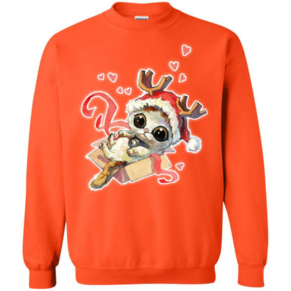 Cat Lover T-shirt Merry Christmas Orange