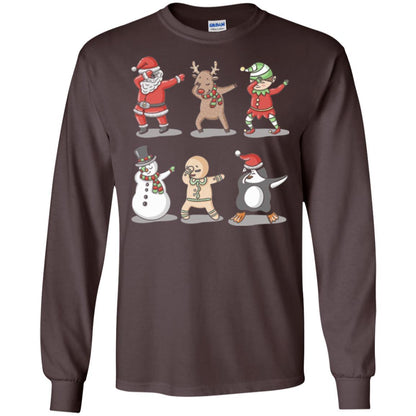 Christmas T-shirt Dabbing Santa Ugly Sweater Dark Chocolate