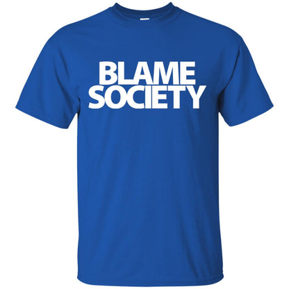 Mens Blame Society Urban Hip Hop T-shirt Royal