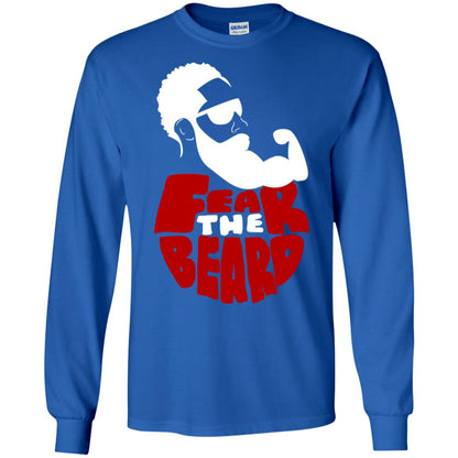 Fear The Beard No Shave November Gift Shirt For Mens Royal