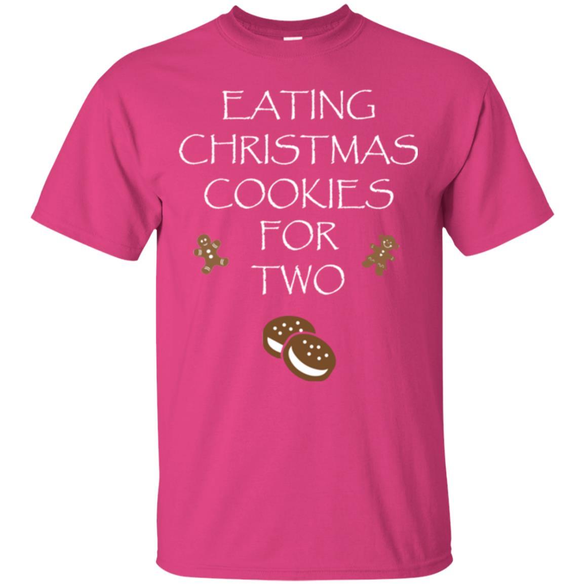 Christmas T-shirt Eating Christmas Cookies For Two Heliconia