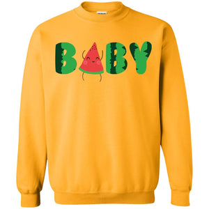 Baby Watermelon Funny Summer Melon Fruit Shirt For Baby KidsG180 Gildan Crewneck Pullover Sweatshirt 8 oz.