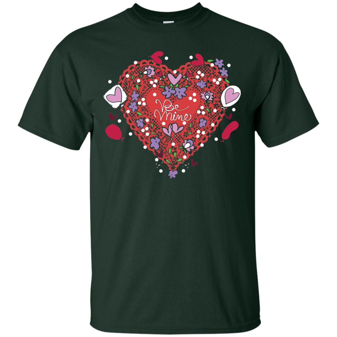 Lace Hearts Balloons Flowers T-shirt Forest