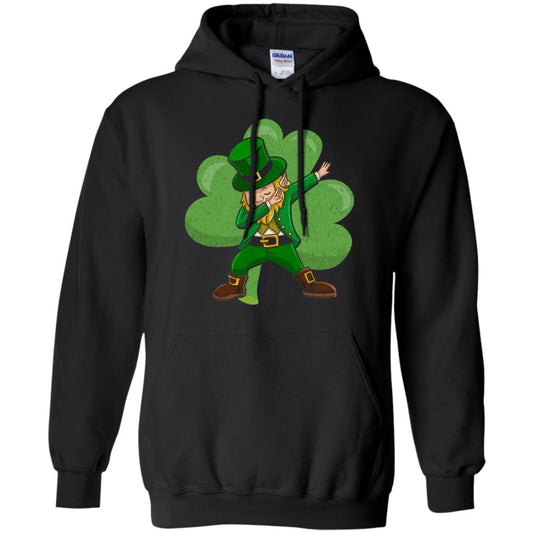 Funny Dabbing Leprechaun Shirt St Patricks Day T-shirt Black