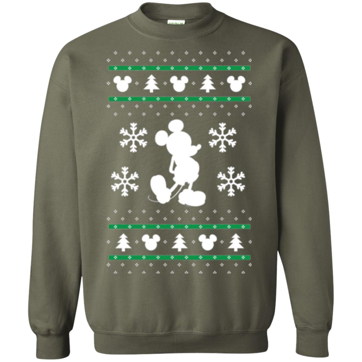Christmas T-shirt Mickey Mouse Military Green