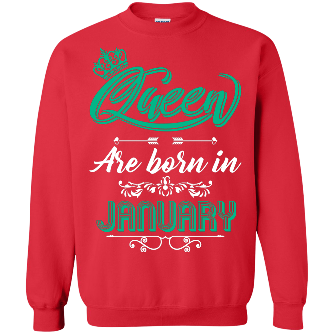 Brithday T-Shirt Queen Are Born In January Red
