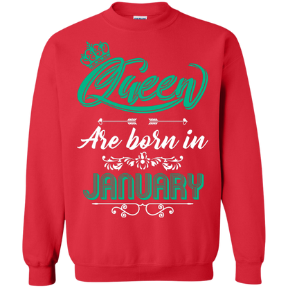 Brithday T-Shirt Queen Are Born In January Red