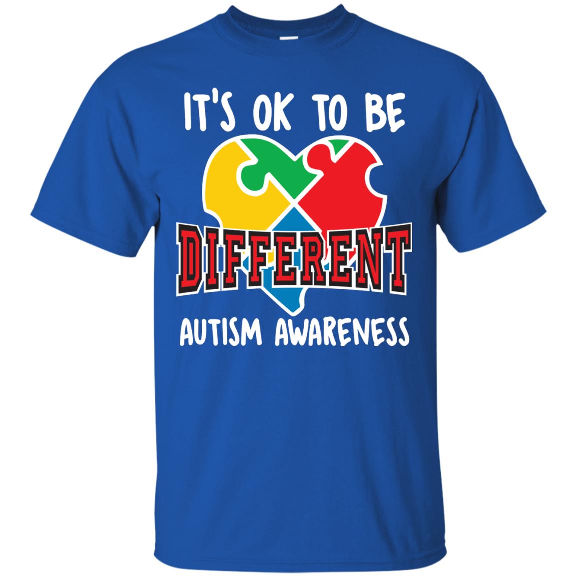 It’s Ok To Be Different Autism Awareness T-shirt Royal