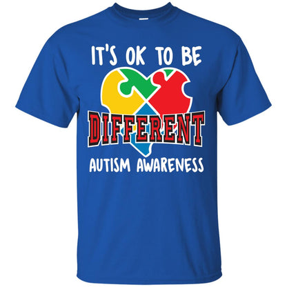It’s Ok To Be Different Autism Awareness T-shirt Royal