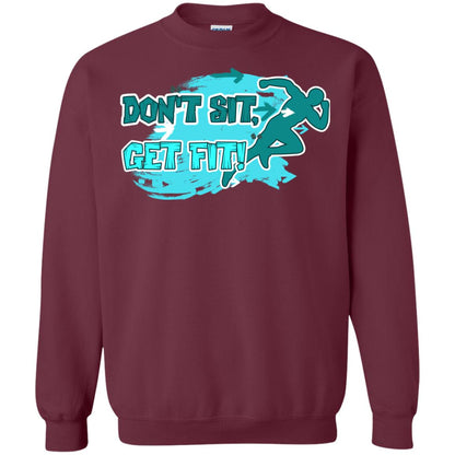 Dont Sit Get Fit Runner Shirt Maroon