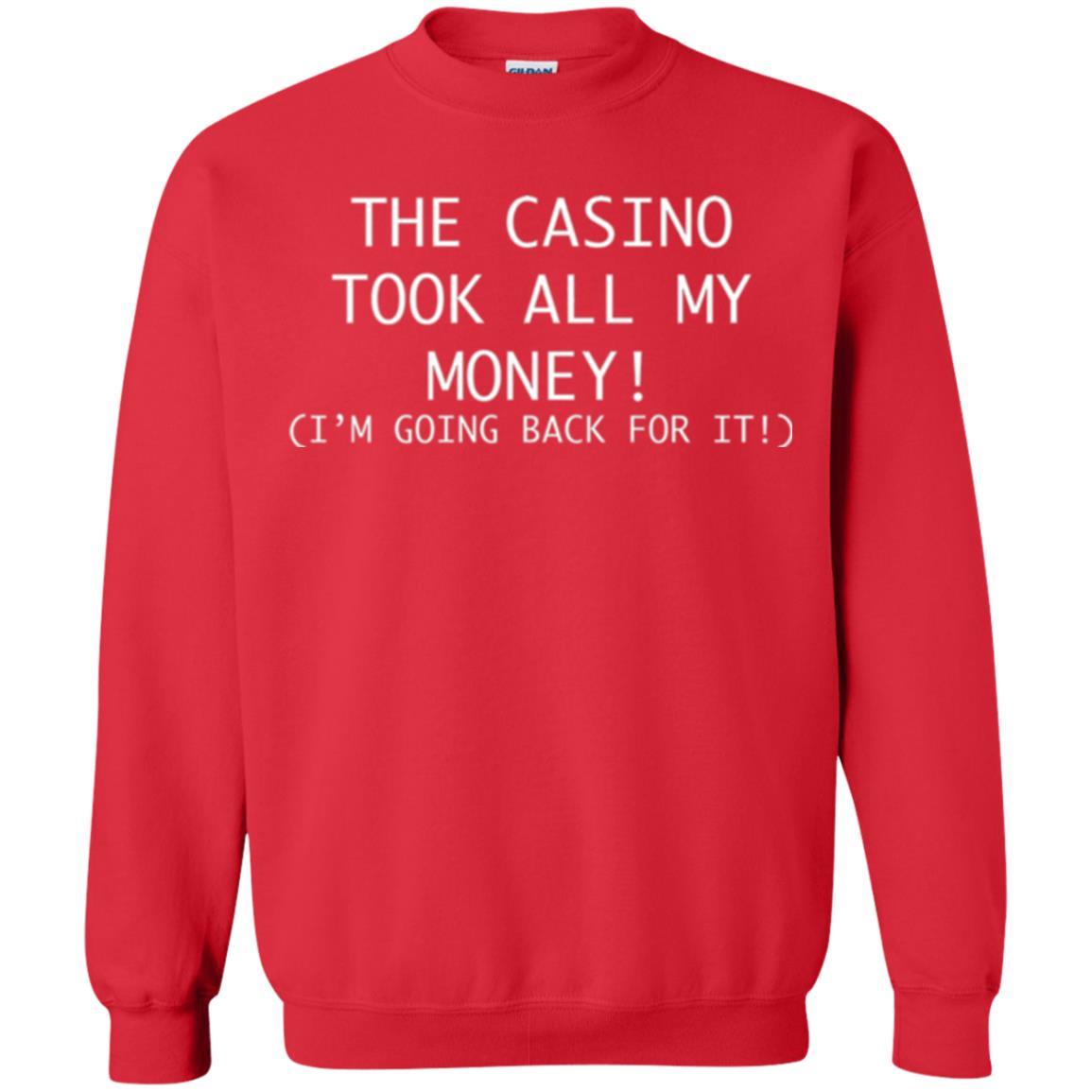 Gambler T-shirt The Casino Took All My Money Red