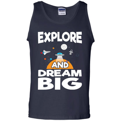 Explore And Dream Big Space Universe Planet Shirt Navy