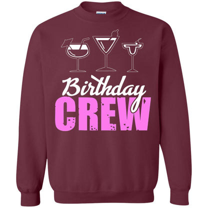 Birthday Crew Funny Girls Birthday Squad T-shirt Maroon